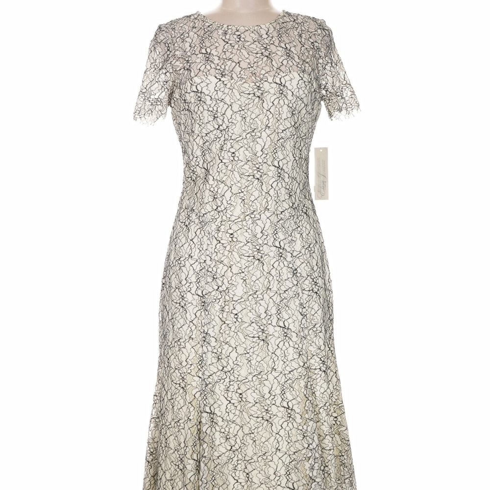 NWT Black and White Lace Maxi Dress - Picture 2 of 6